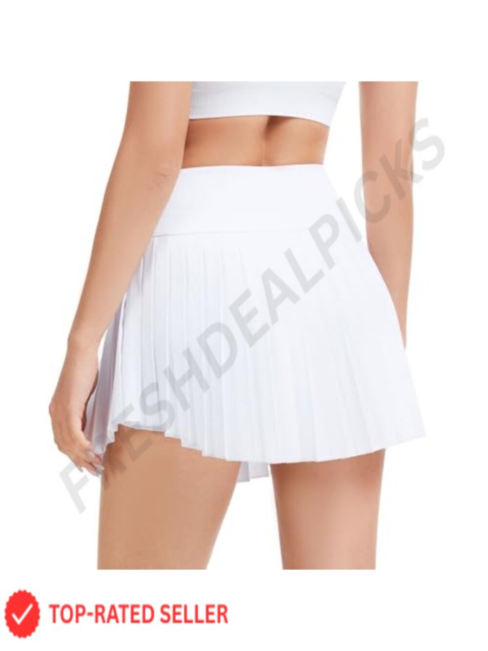 Women's Pleated Tennis Skort with Pockets High Waist Golf Pickleball Skirt